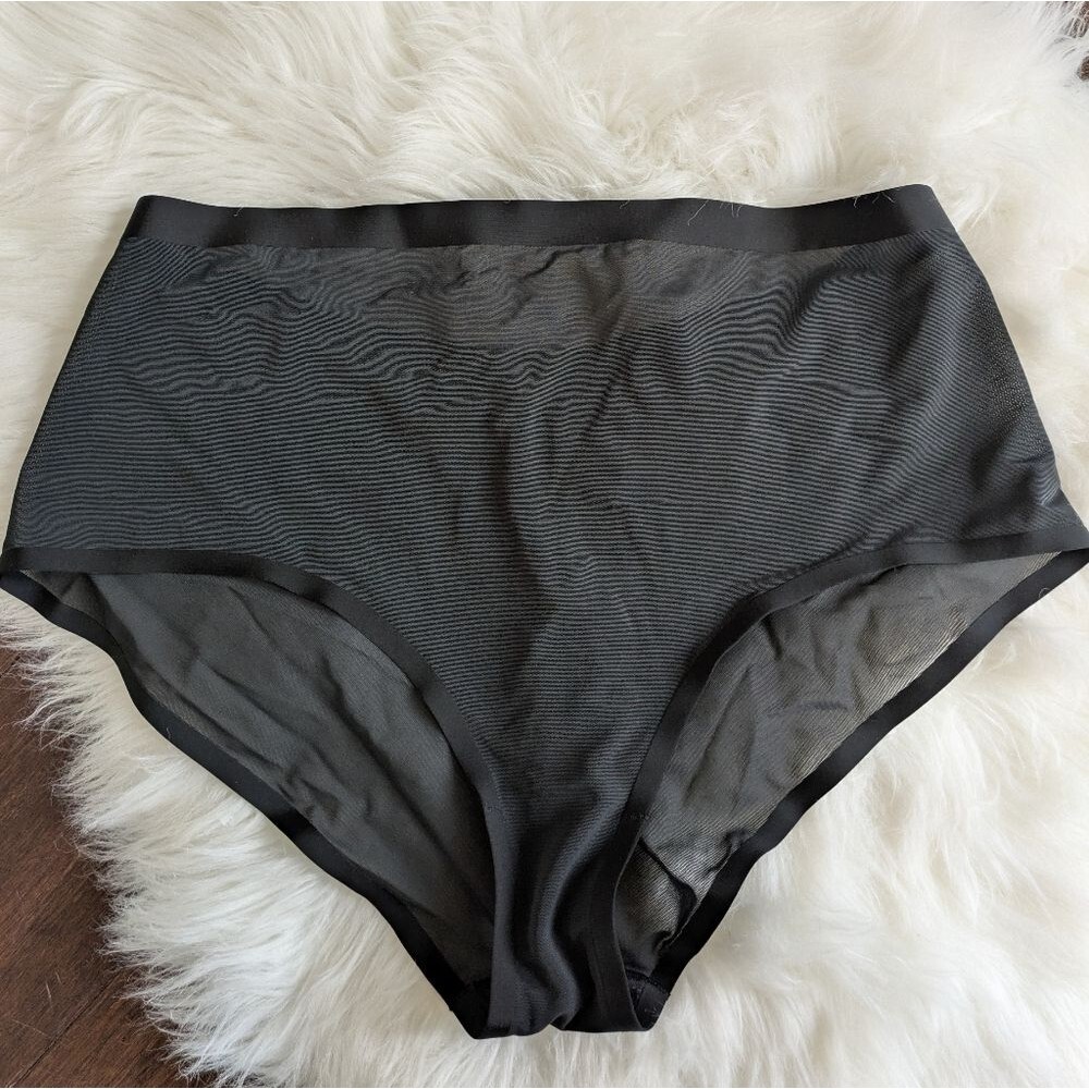 CUUP Black High-Waisted Women's Briefs Mesh Size 5 / XL